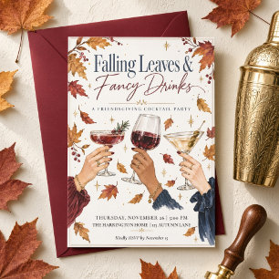 Invitación : Hojas que Caen & Bebidas Elegantes Friendsgiving