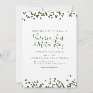 Invitación Hojas que caen Otoño Rústico Boda 