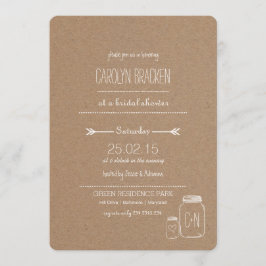 Invitación Hojas rusas| Masonjar | Ducha nupcial 2