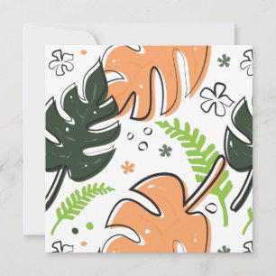Invitación hojas tropicales