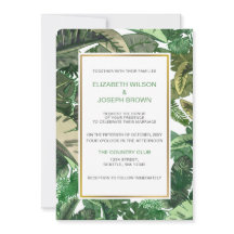 hojas tropicales boda botánico de color dorado