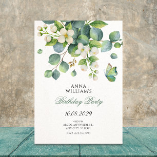 Invitación Hojas verdes 