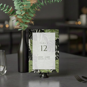 Invitación Hojas verdes de la jungla, número de tabla atrevid