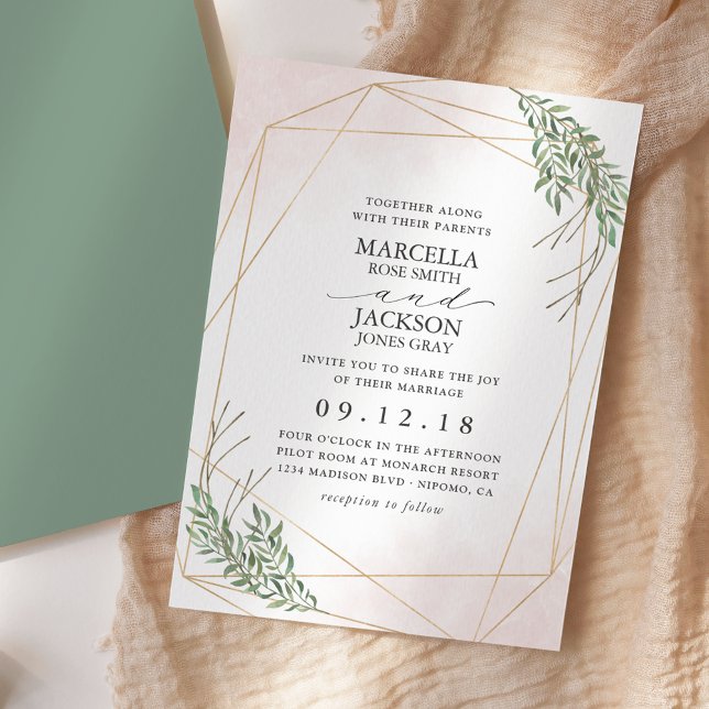 Invitación Hojas verdes y Rubor (Subido por el creador)