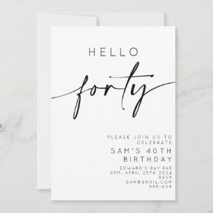 Invitación Hola 40 cumpleaños