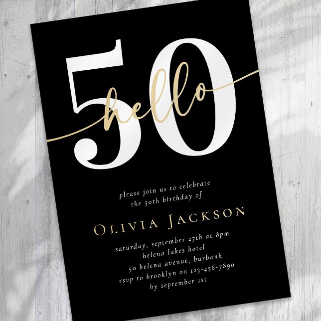 Invitación Hola 50 Fiesta de 50º Cumpleaños (Subido por el creador)