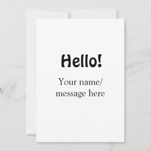 Invitación Hola agregar mensaje de nombre simple mínimo tem d