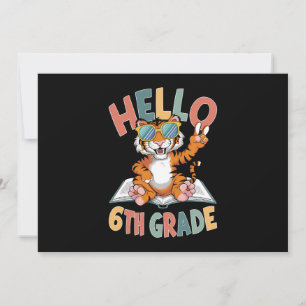 Invitación Hola Amante de los Tigres de Sexto Grado De vuelta