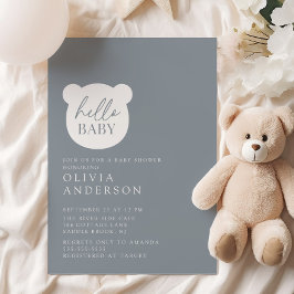 Invitación Hola Baby Bear Baby Shower