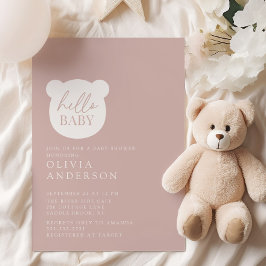 Invitación Hola Baby Bear Baby Shower