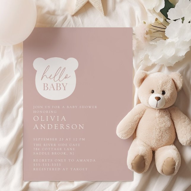 Invitación Hola Baby Bear Baby Shower (Subido por el creador)