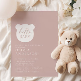 Invitación Hola Baby Bear Baby Shower