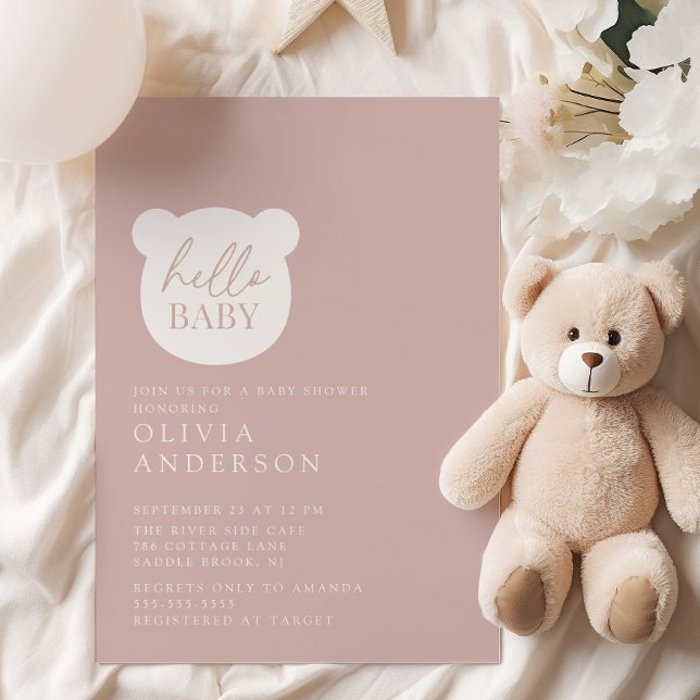 Invitación Hola Baby Bear Baby Shower (Subido por el creador)