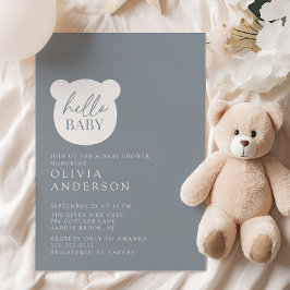 Invitación Hola Baby Bear Baby Shower