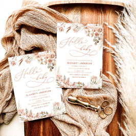 Invitación Hola Baby Boho Cae Género Neutral Baby Shower