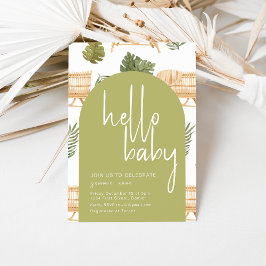 Invitación Hola bebé Boho Safari Fiesta de Baby Shower Invita