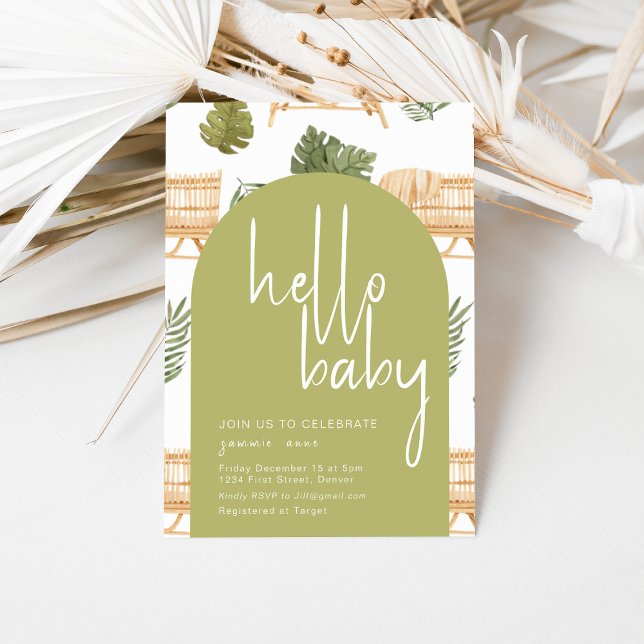 Invitación Hola bebé Boho Safari Fiesta de Baby Shower Invita (Subido por el creador)