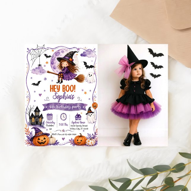 Invitación ¡Hola Boo! Fiesta de cumpleaños 4 (Subido por el creador)