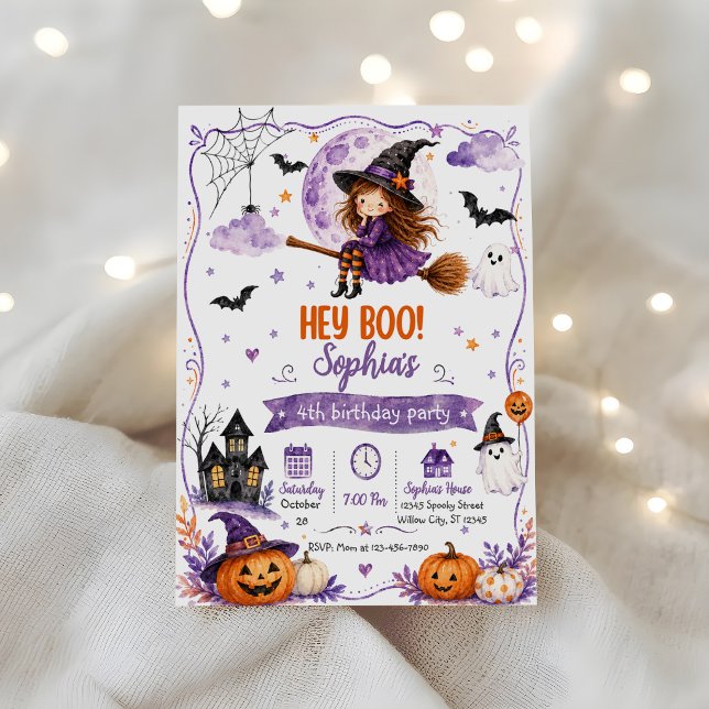 Invitación ¡Hola Boo! Fiesta de cumpleaños número 4 (Subido por el creador)