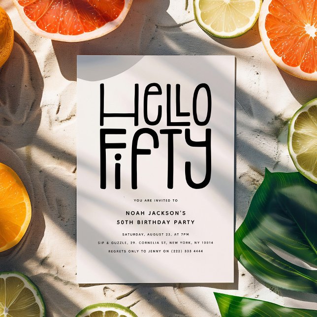 INVITACIÓN HOLA CINCUENTA AÑOS 50 (Subido por el creador)