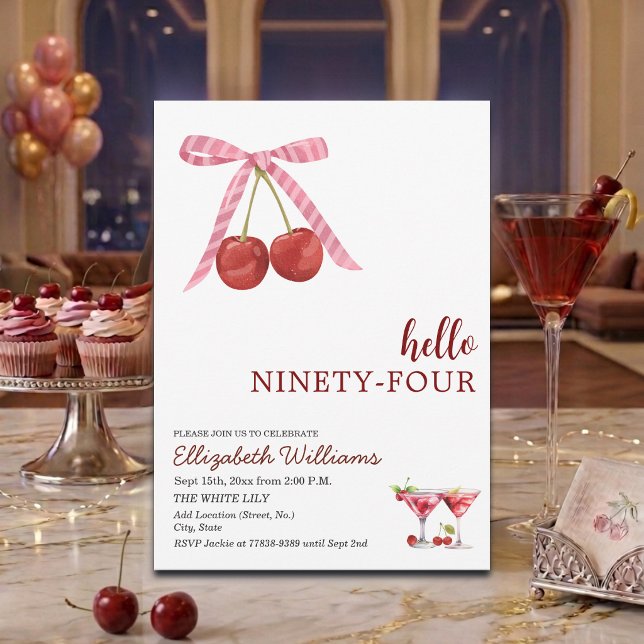 Invitación Hola Cumpleaños Martini de Ninety Four Cherry (Subido por el creador)