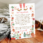 Invitación Hola de Elf Arrival Carta Estoy de vuelta Navidade<br><div class="desc">(H) Esta linda carta de elfo es una adición perfecta a tus Navidades mágicos.</div>
