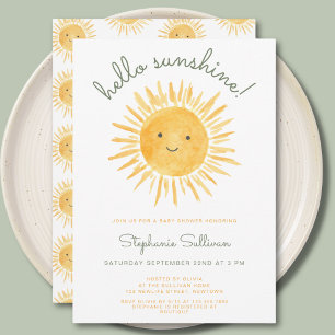 Invitación Hola ducha de bebé Sunshine 