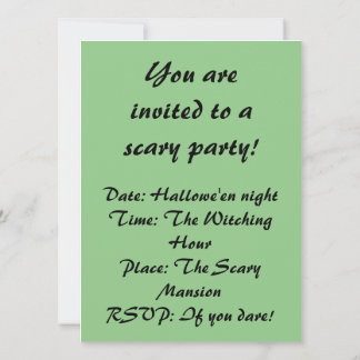 Invitación Hola Espantosa Calabaza de Halloween