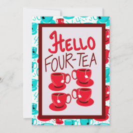 Invitación Hola fabulosa fiesta de cumpleaños de 40 a 4 tés