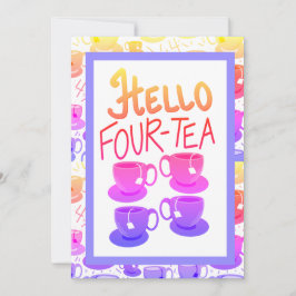 Invitación Hola fabulosa fiesta de cumpleaños de 40 a 4 tés