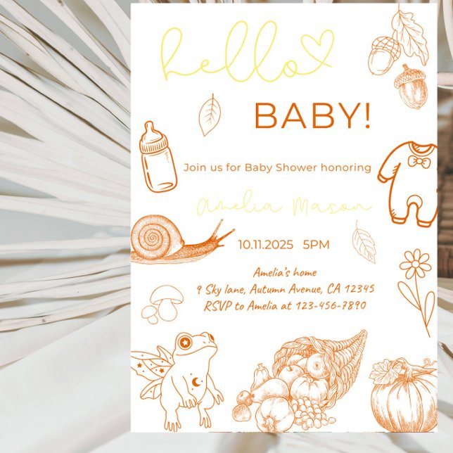 Invitación Hola Fiesta de Baby Shower para Bebé (Subido por el creador)