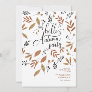 Invitación Hola Fiesta de Otoño