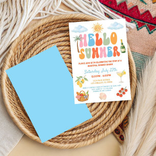 Invitación Hola Fiesta de Verano, Fiesta de fin de curso Trop