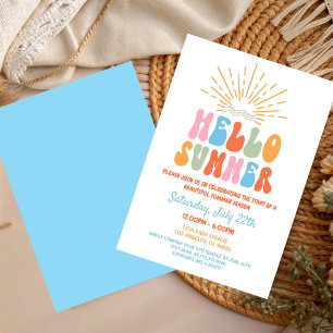 Invitación Hola Fiesta de Verano, Fiesta de fin de curso Trop