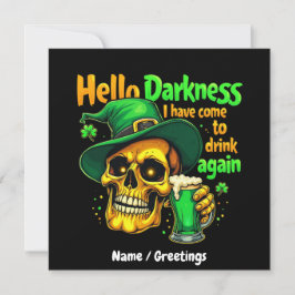 Invitación Hola Oscuridad, he venido a beber contigo otra vez