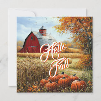 Invitación Hola otoño Día de Acción de Gracias Calabazas de g