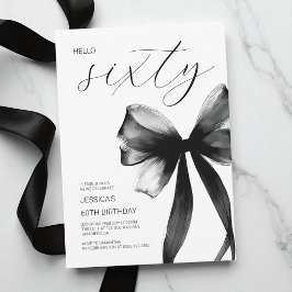 Invitación Hola Sesenta Cumpleaños 60 Partido Elegante Escrit