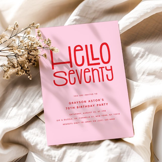 INVITACIÓN HOLA SETENTA AÑOS 70 (Subido por el creador)