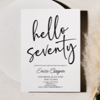 Hola Setenta Elegantes Minimales Fiesta de Cumplea