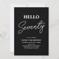 Hola Setenta | Fiesta de Cumpleaños Moderna de 70 