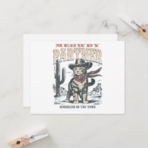 Invitación Hola Socio Gato Vaquero