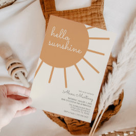 Invitación Hola Sunshine Boho Baby Shower