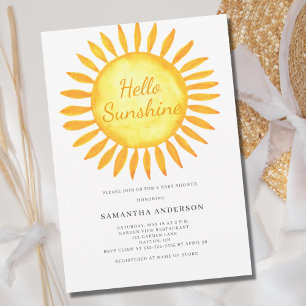Invitación Hola Sunshine Gender Neutral Baby Shower