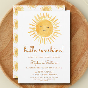 Invitación Hola Sunshine Gender-Neutral Baby Shower