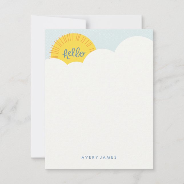 Invitación Hola Sunshine Stationery - Azure (Anverso)