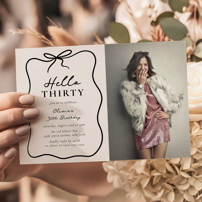 Invitación Hola Treinta Cumpleaños 30 Fiesta de Cumpleaños (Subido por el creador)