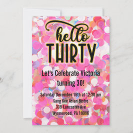 Invitación Hola Treinta - Rosa