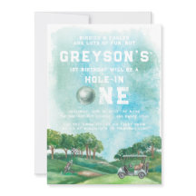 Hole In One Golf Boy First Birday Par-Tee