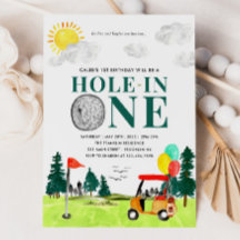 Hole In One Golf Boy Golfing Par-tee Primer Cumple