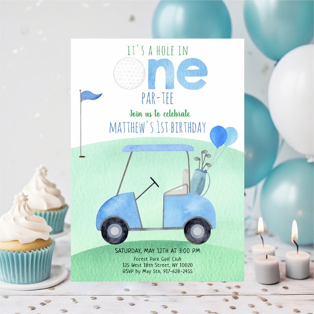 Invitación Hole In One Golf First Birday (Subido por el creador)